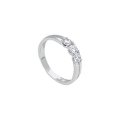 Bague en or blanc 18 carats - 750 avec pierres en zircone - 256682